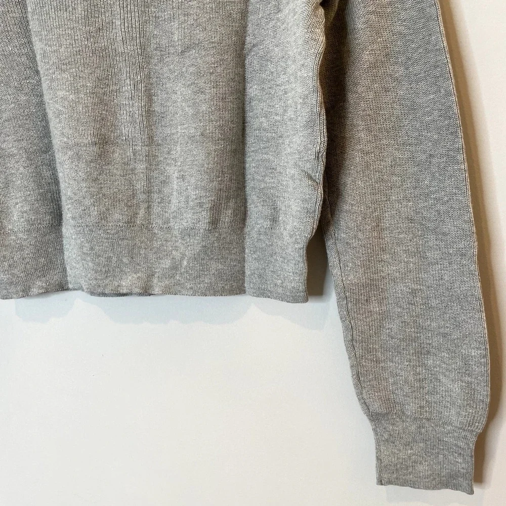 J.Crew Collection Embellished Cardigan Sweater Cotton Holiday CD379 Grey 12 13 - Picture 12 of 15
